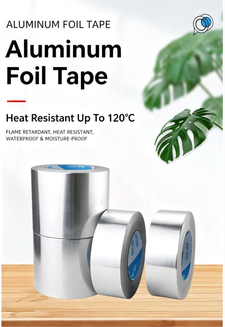 Temperature Resistant Aluminum Foil Tape With Liner Release Paper Temperature Resistant Aluminum Foil Tape With Liner Release Paper