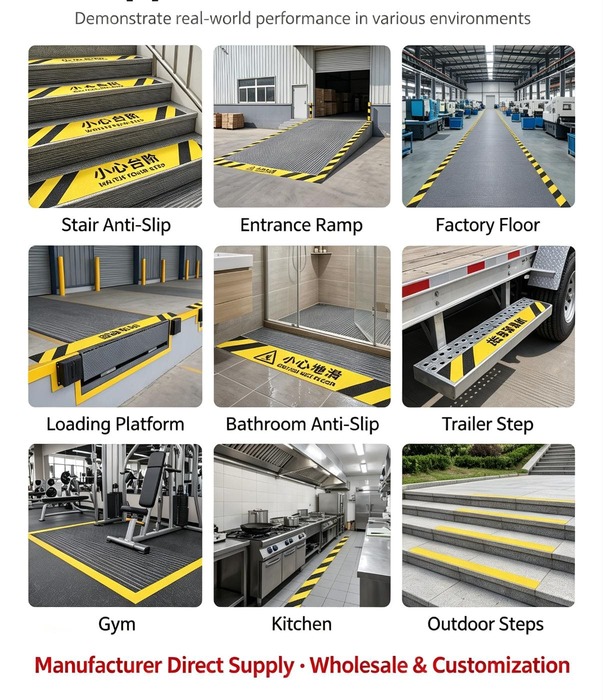 Non Skid Floor Protection Safety PVC Anti Slip Tape