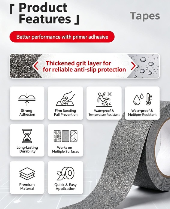  Non Skid Floor Protection Safety PVC Anti Slip Tape