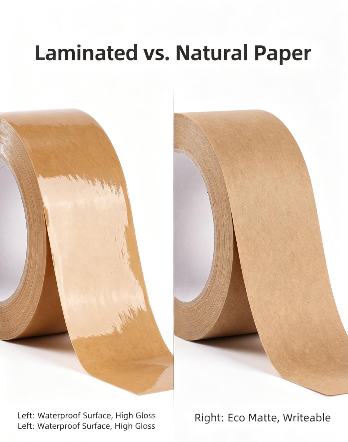 Waterproof PE Coated Self‑Adhesive Brown Kraft Paper