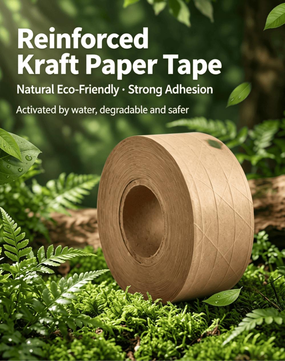 Fiberglass Reinforced Water Activated Kraft Paper Tape for Shipping Carton Sealing
