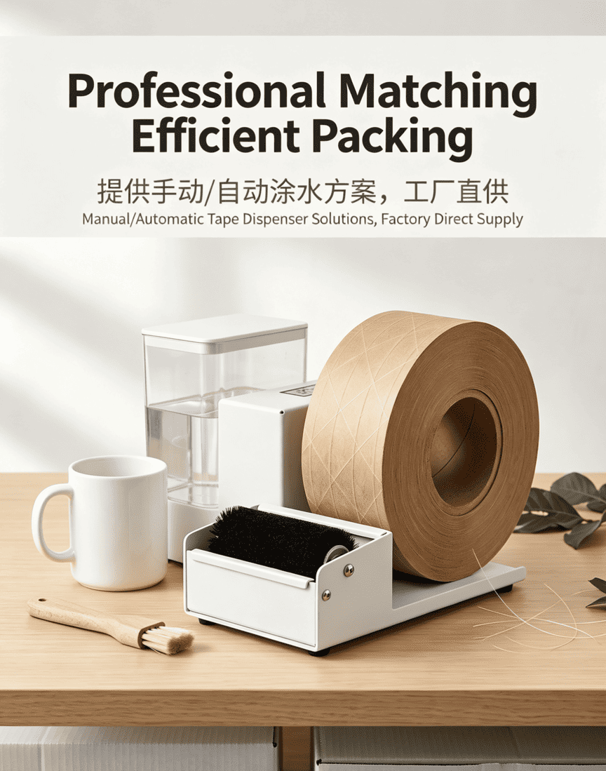 Fiberglass Reinforced Water Activated Kraft Paper Tape for Shipping Carton Sealing
