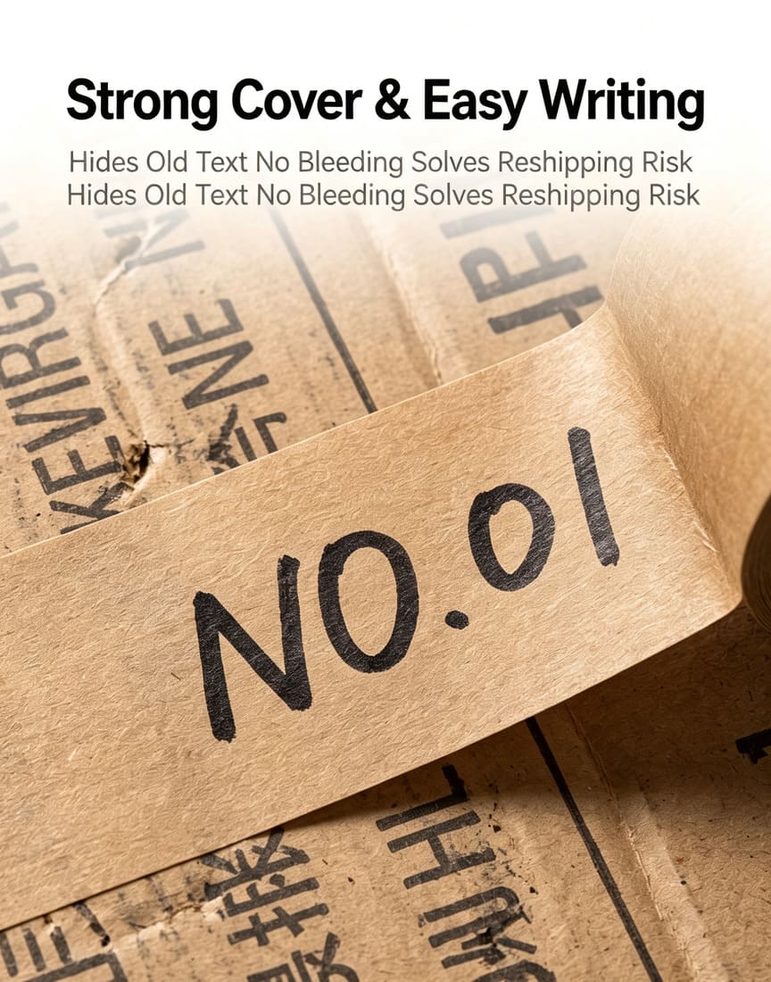 Self Adhesive Waterproof PE Film Laminated Fiber Reinforced Kraft Paper Tape