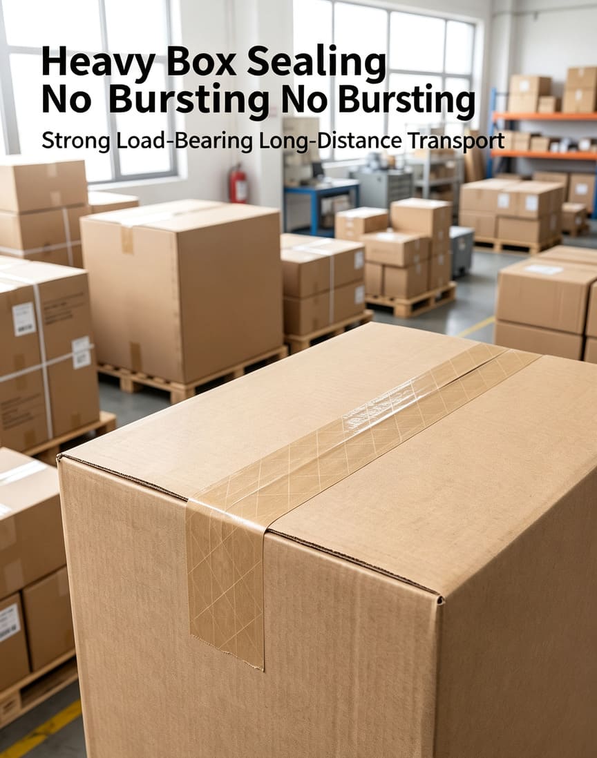 Self Adhesive Waterproof PE Film Laminated Fiber Reinforced Kraft Paper Tape