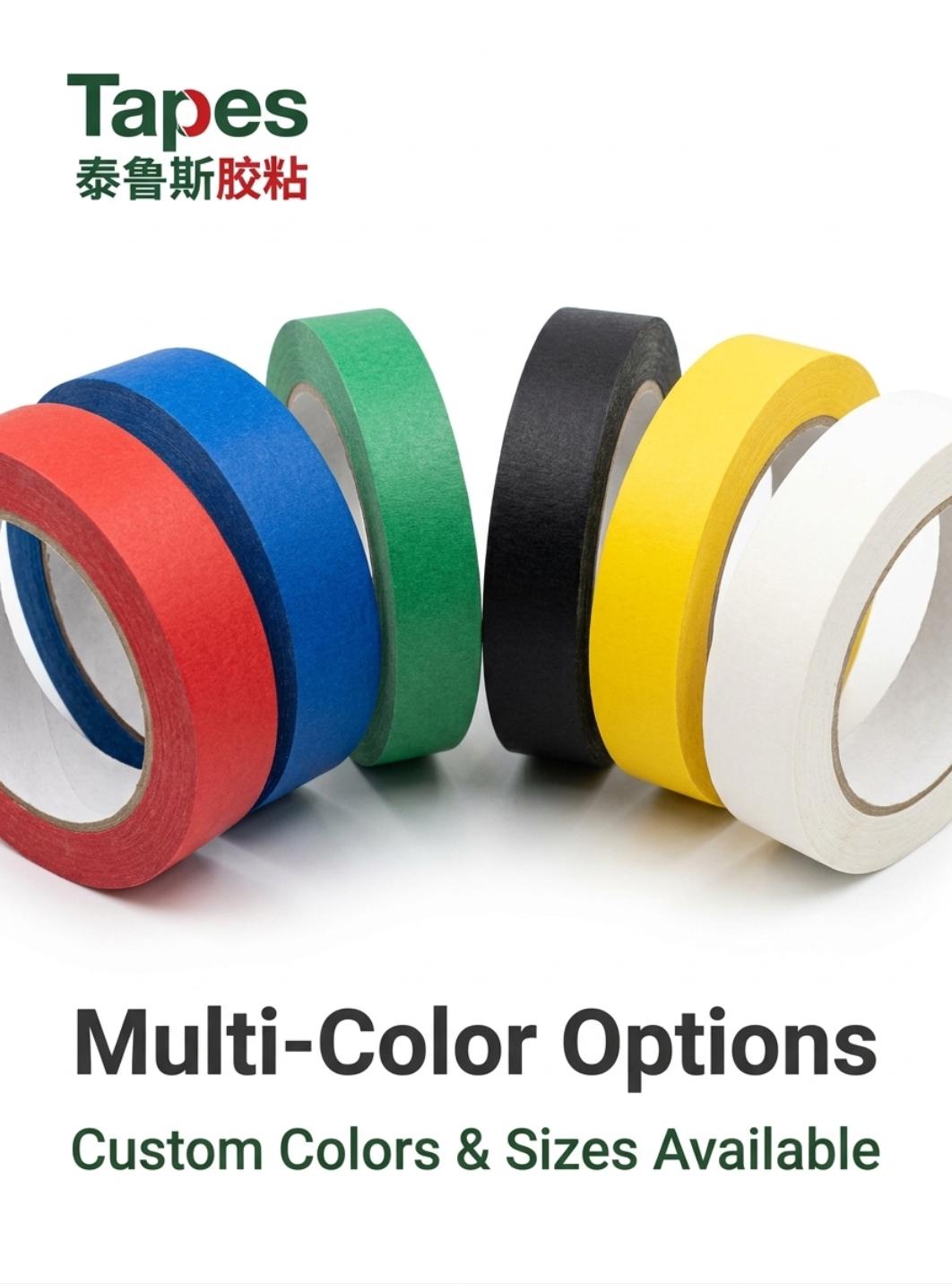 Writable White Crepe Paper masking Tape for Spray Masking, Curves & Corners
