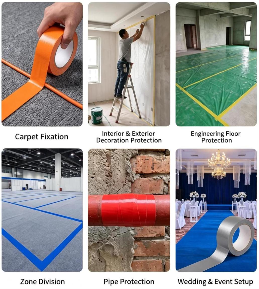 Heavy‑Duty Waterproof Gaffer Cloth Duct Tape For Sealing Repairing Bundling Construction