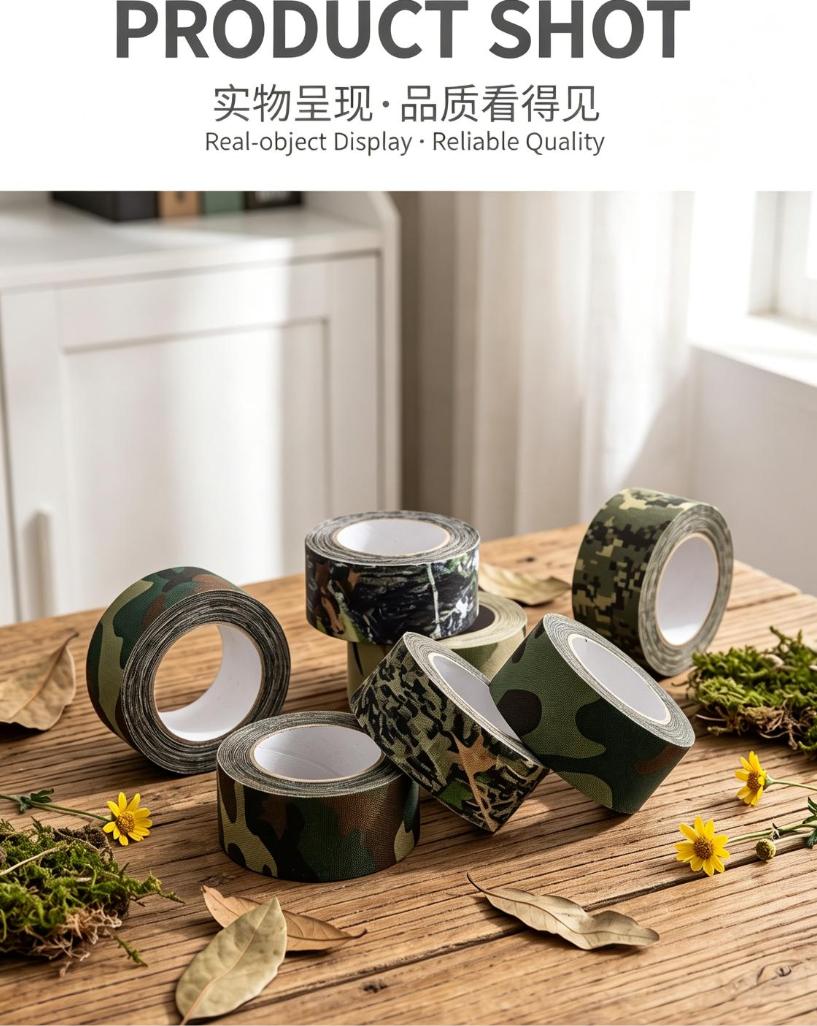 Camouflage Waterproof Hand‑Tear Cloth Tape for Outdoor Hunting Tactical Gear Repair