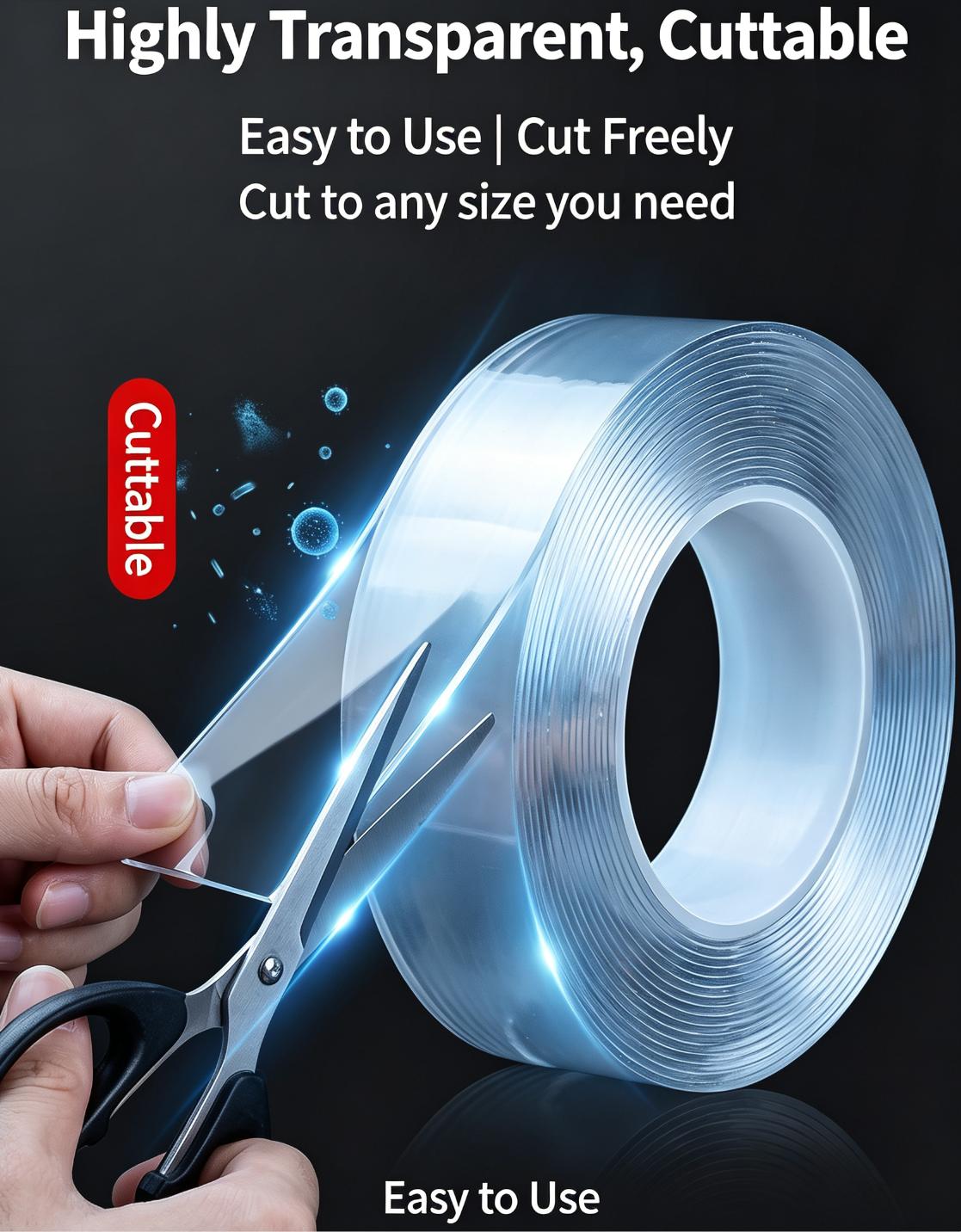 Transparent Double Sided Nano Grip Tape Transparent Double Sided Nano Grip Tape