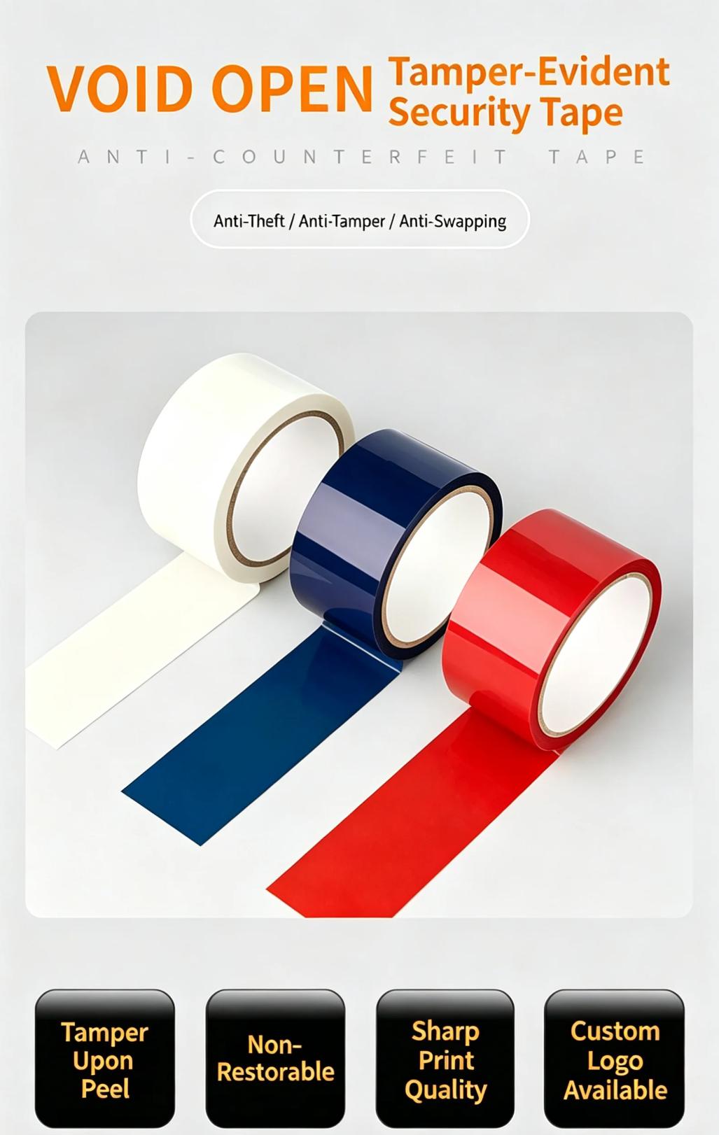 Anti-Counterfeit Sealing Tamper Evident VOID Security Tape