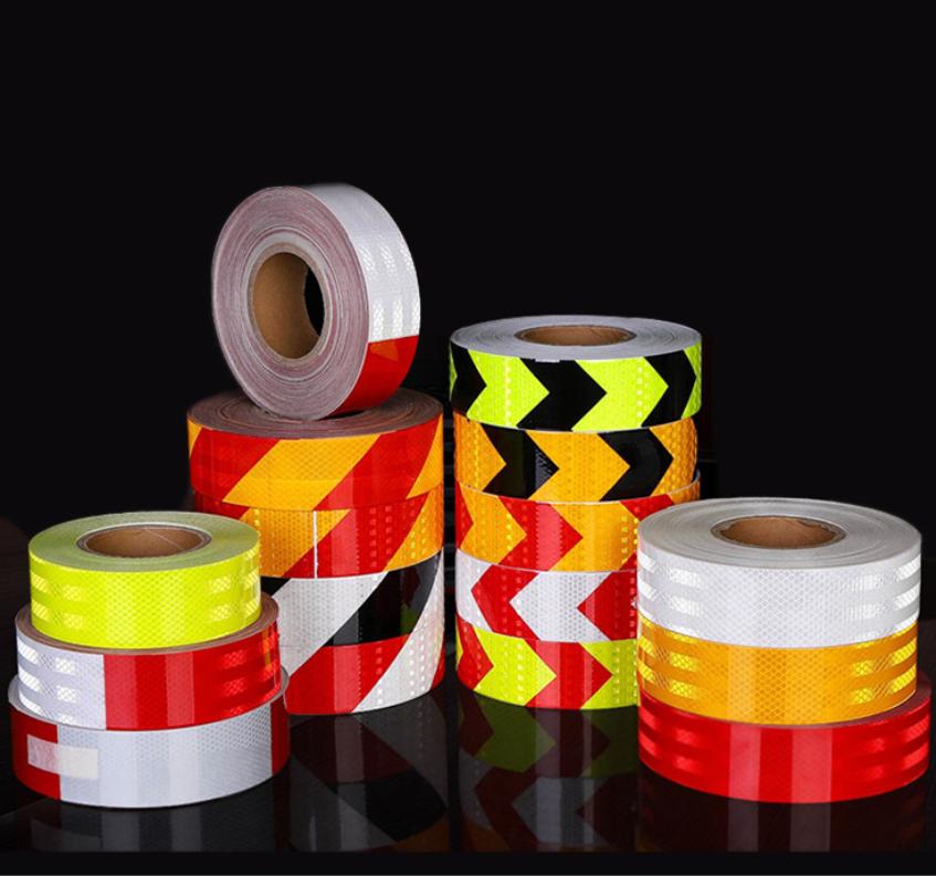 High Visibility PVC Reflective Adhesive Tape for Car Truck Trailer Safety Warning