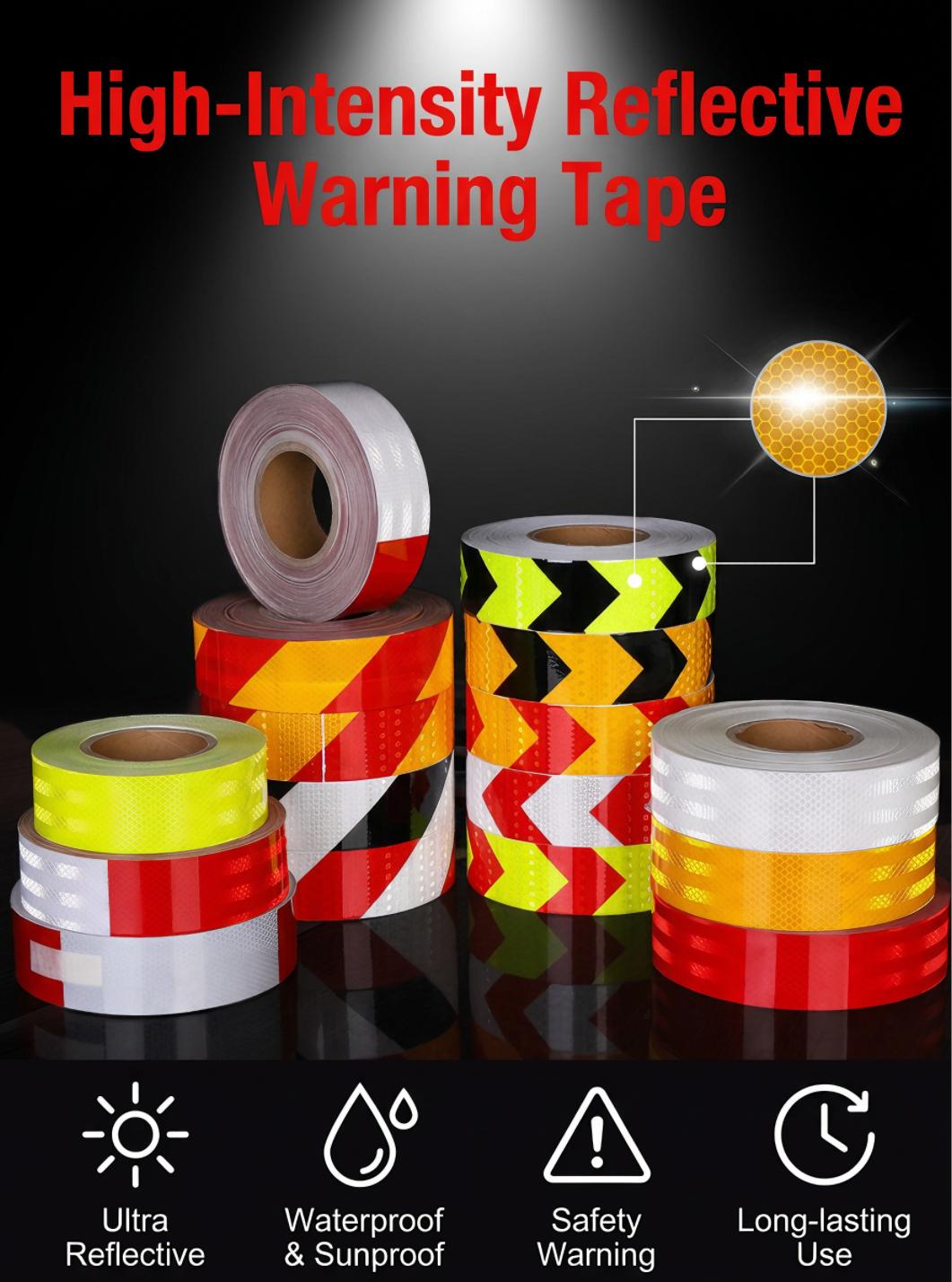 High Visibility PVC Reflective Adhesive Tape for Car Truck Trailer Safety Warning
