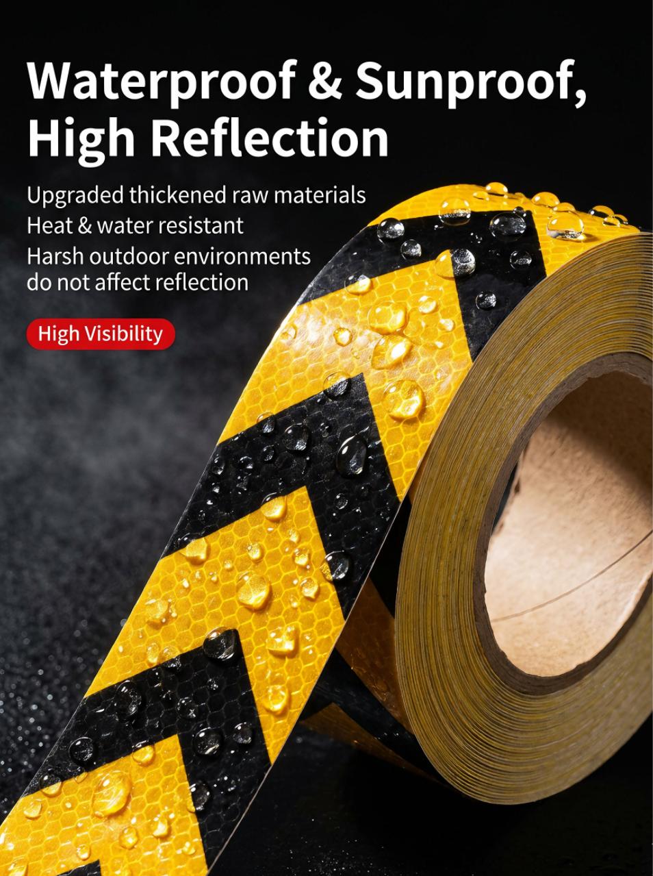High Visibility PVC Reflective Adhesive Tape for Car Truck Trailer Safety Warning