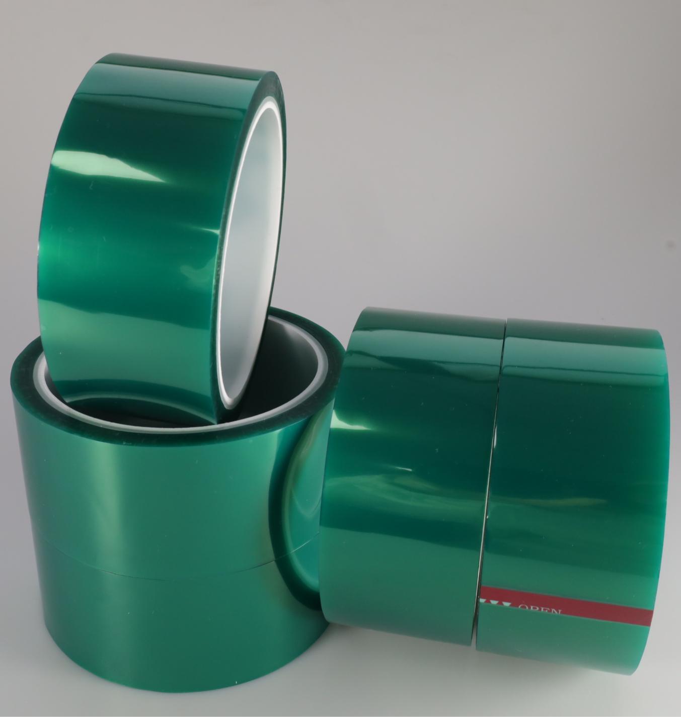 Industrial Heat Resistance Insulating Green PET Silicone High‑Temperature Masking Tape