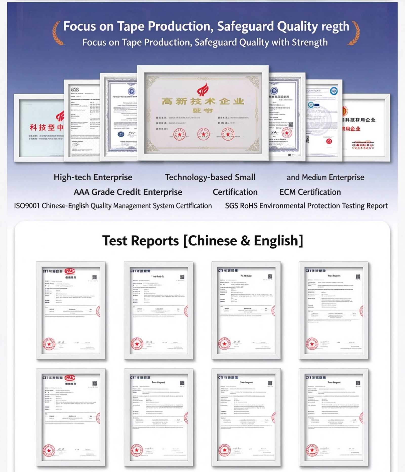 Certificates & Test Reports Certifications & Test Reports